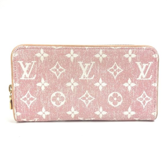 LOUIS VUITTON Accessories - LOUIS VUITTON M81182 Monogram Denim Zippy Wallet, Women's, Pink